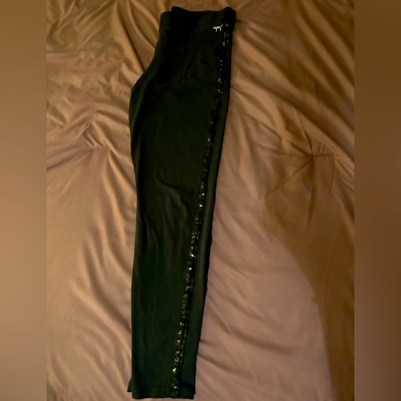 Vs pink black sequence striped leggings medium - Picture 1 of 1